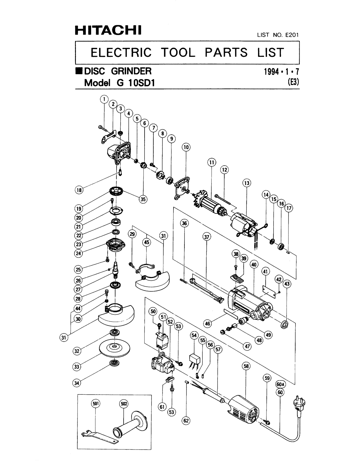 Hitachi G10SD1 User Manual