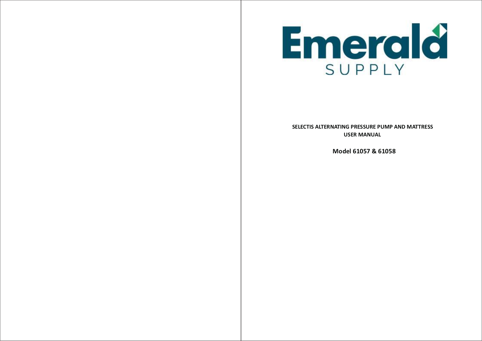 Emerald Supply 61057, 61058 USER MANUAL - ManualMachine.com
