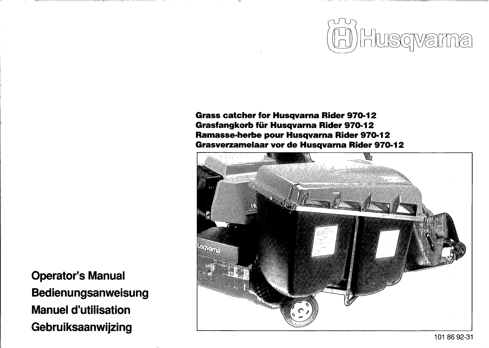 Husqvarna 970-12 User Manual