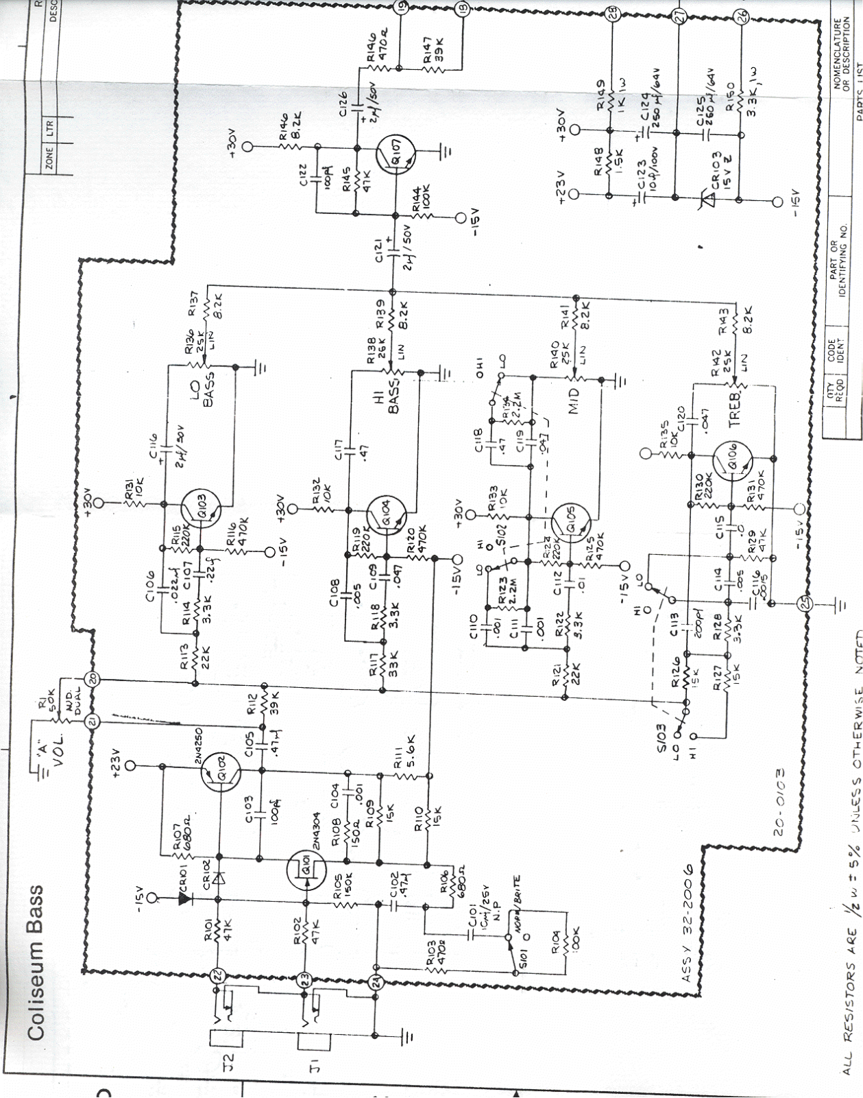 Sunn coliseum bass schematic