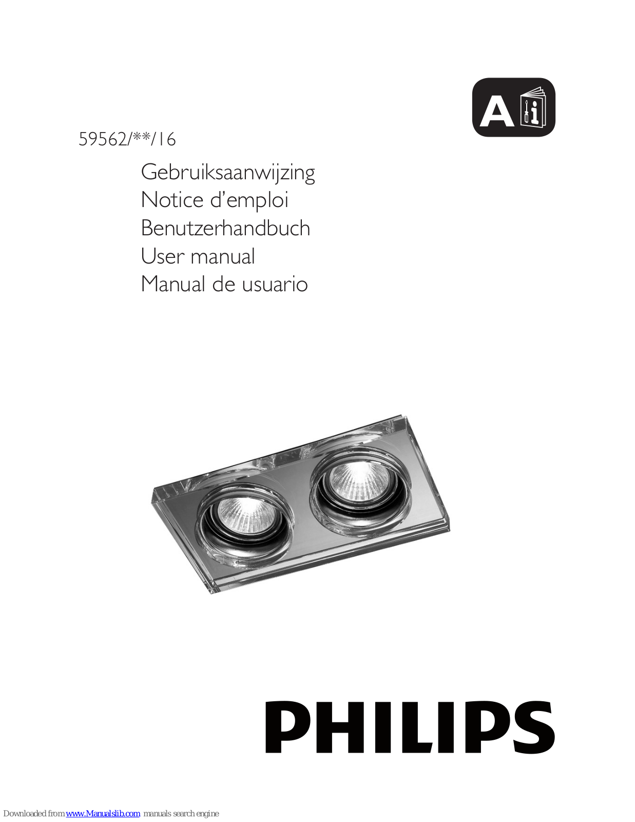 Philips 59562-11-16, 59562/**/16 User Manual