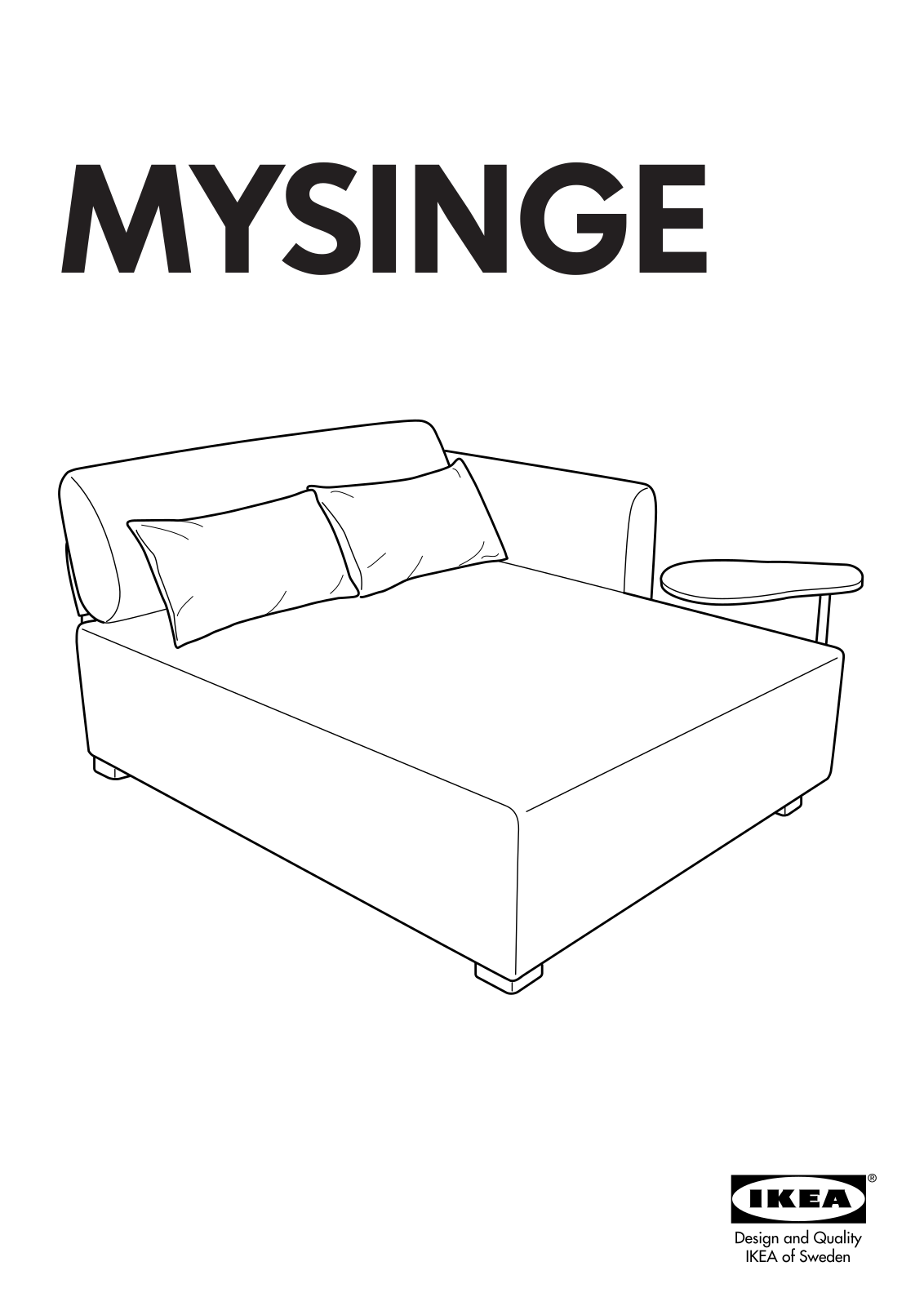 IKEA MYSINGE SEAT UNIT FRAME Assembly Instruction