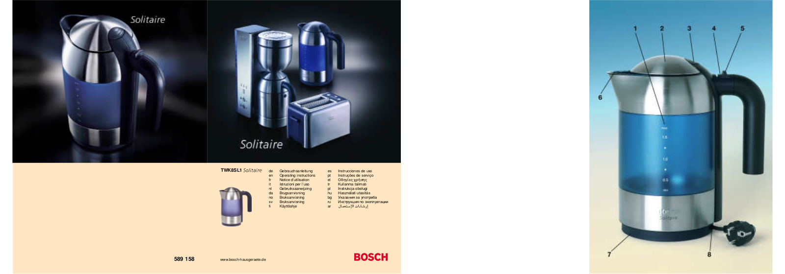 BOSCH TWK8SL1 User Manual