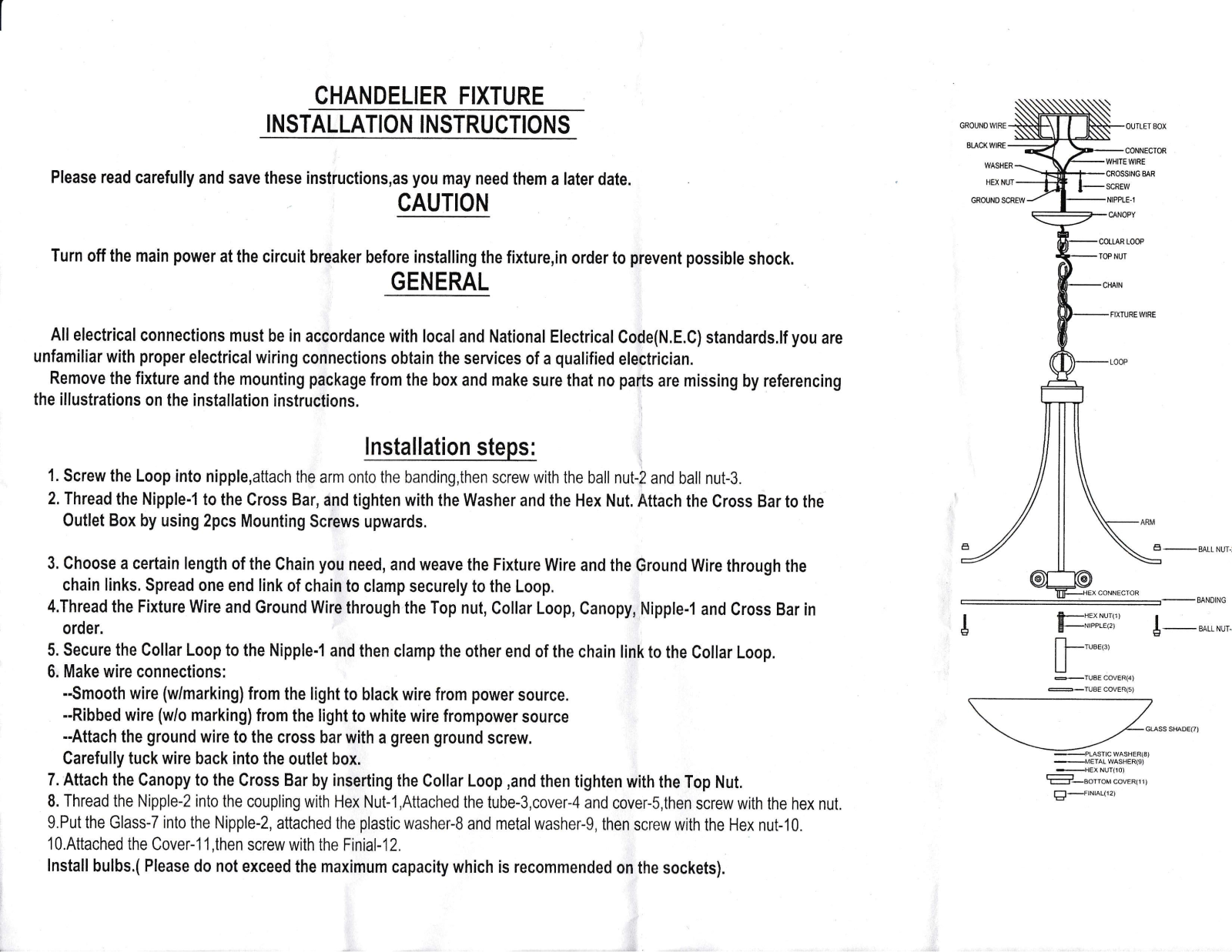 Winston Porter ADML2228 Installation Instructions - ManualMachine.com