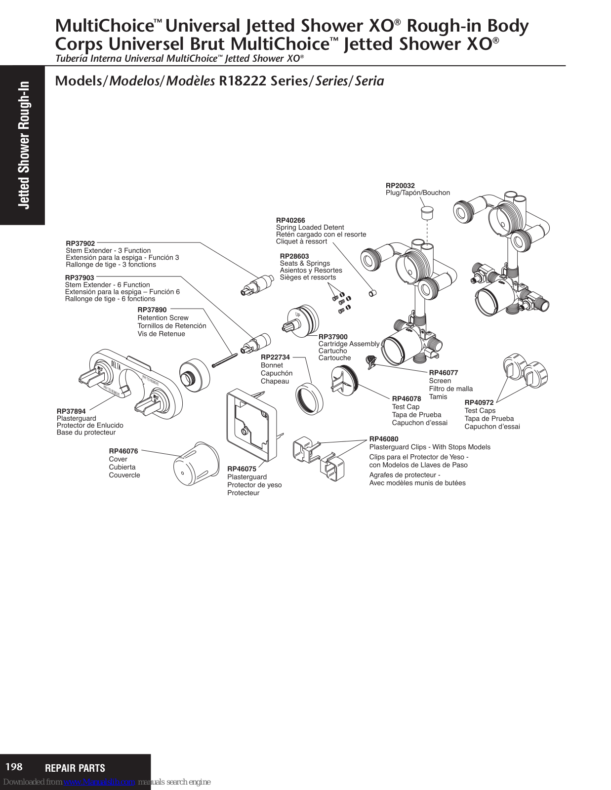 Delta MultiChoice R18222 Series Repair Parts