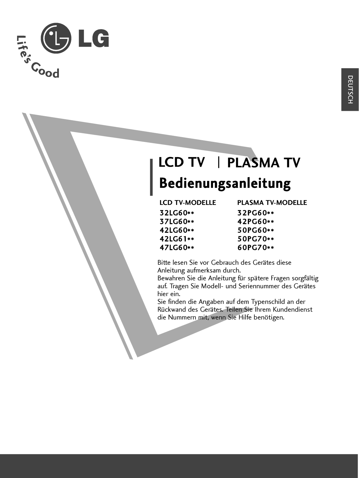 Lg 32LG60, 37LG60, 42LG60, 42LG61, 47LG60 User Manual