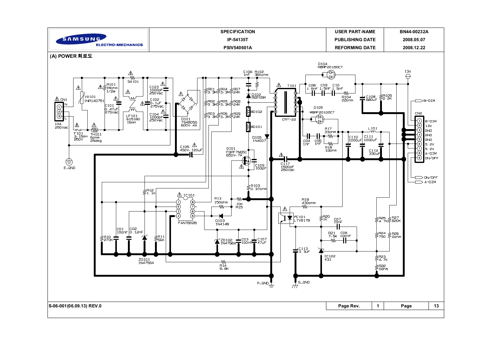 SAMSUNG BN44-00232A schematic