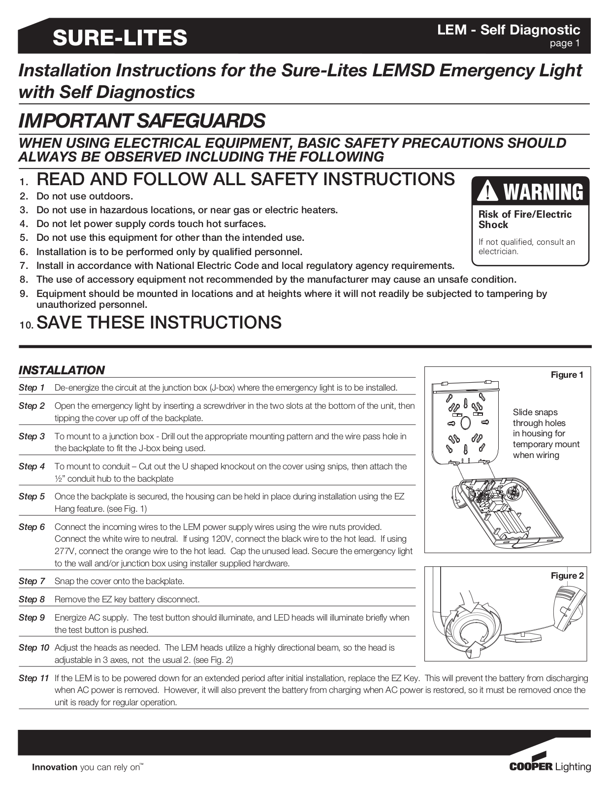 Cooper Lighting LLC CPK1809 Installation & Assembly - ManualMachine.com