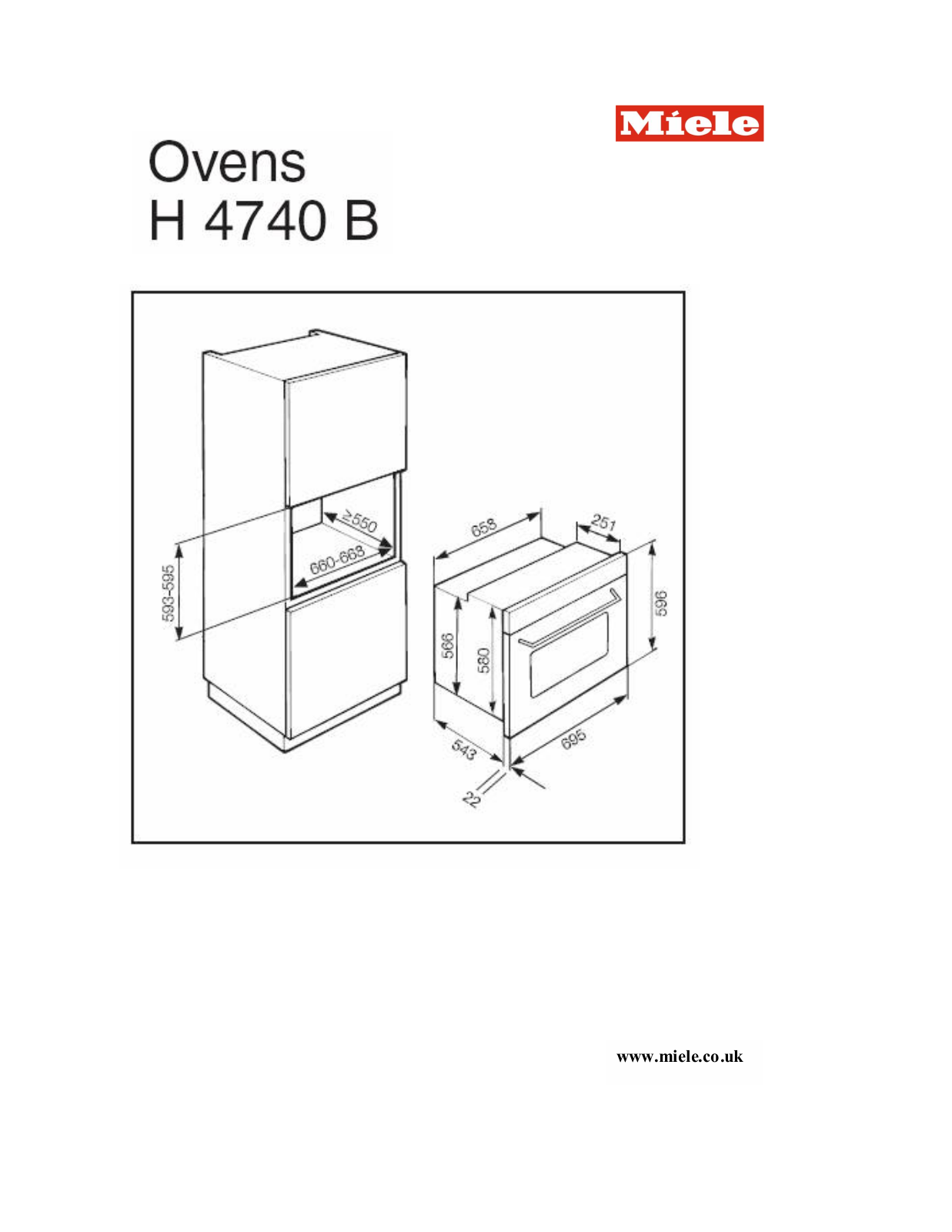 Miele H4740 B User Manual