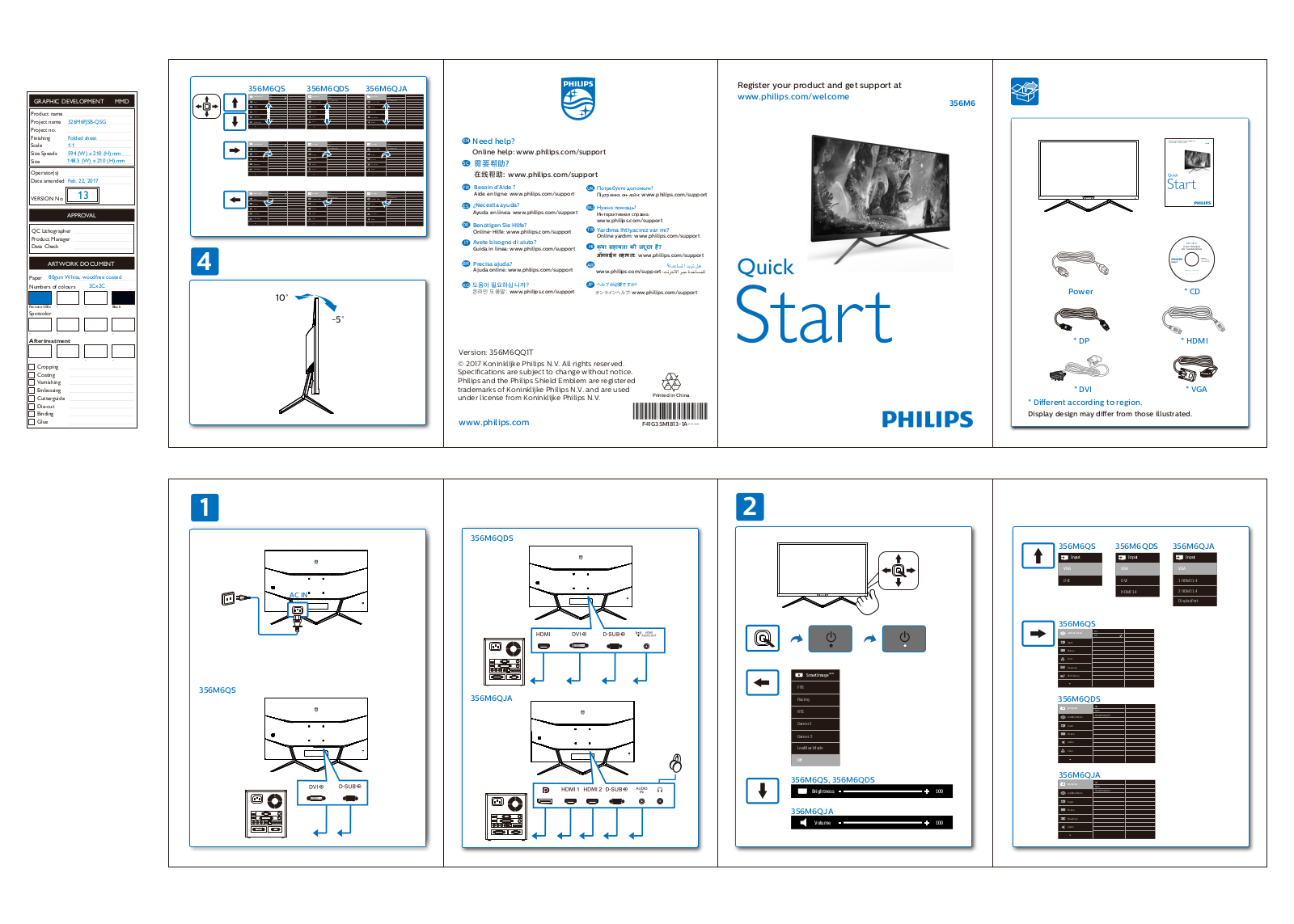 Philips 356M6QJAB, 356M6QDSB, 356M6, 326M6FJSB User Manual