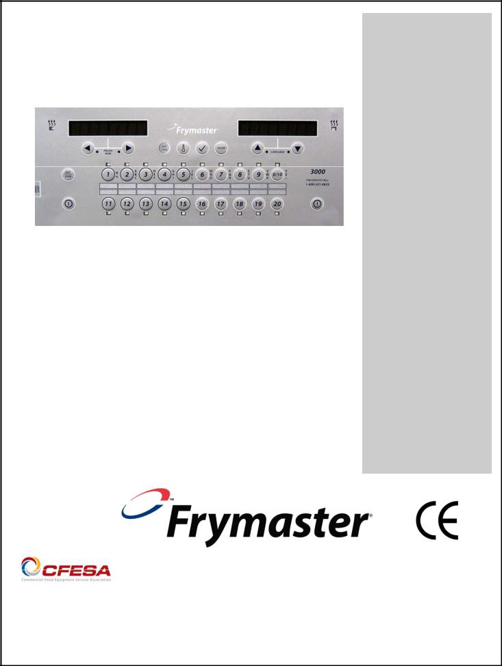 Frymaster 3000 Installation Manual