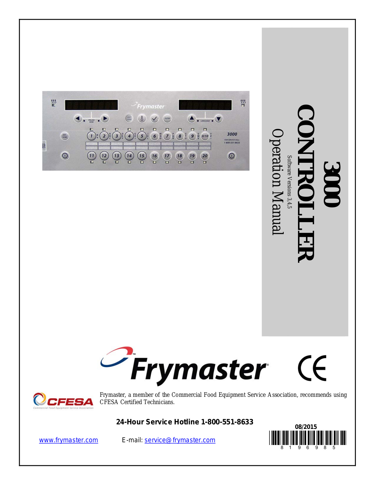 Frymaster 3000 Installation Manual