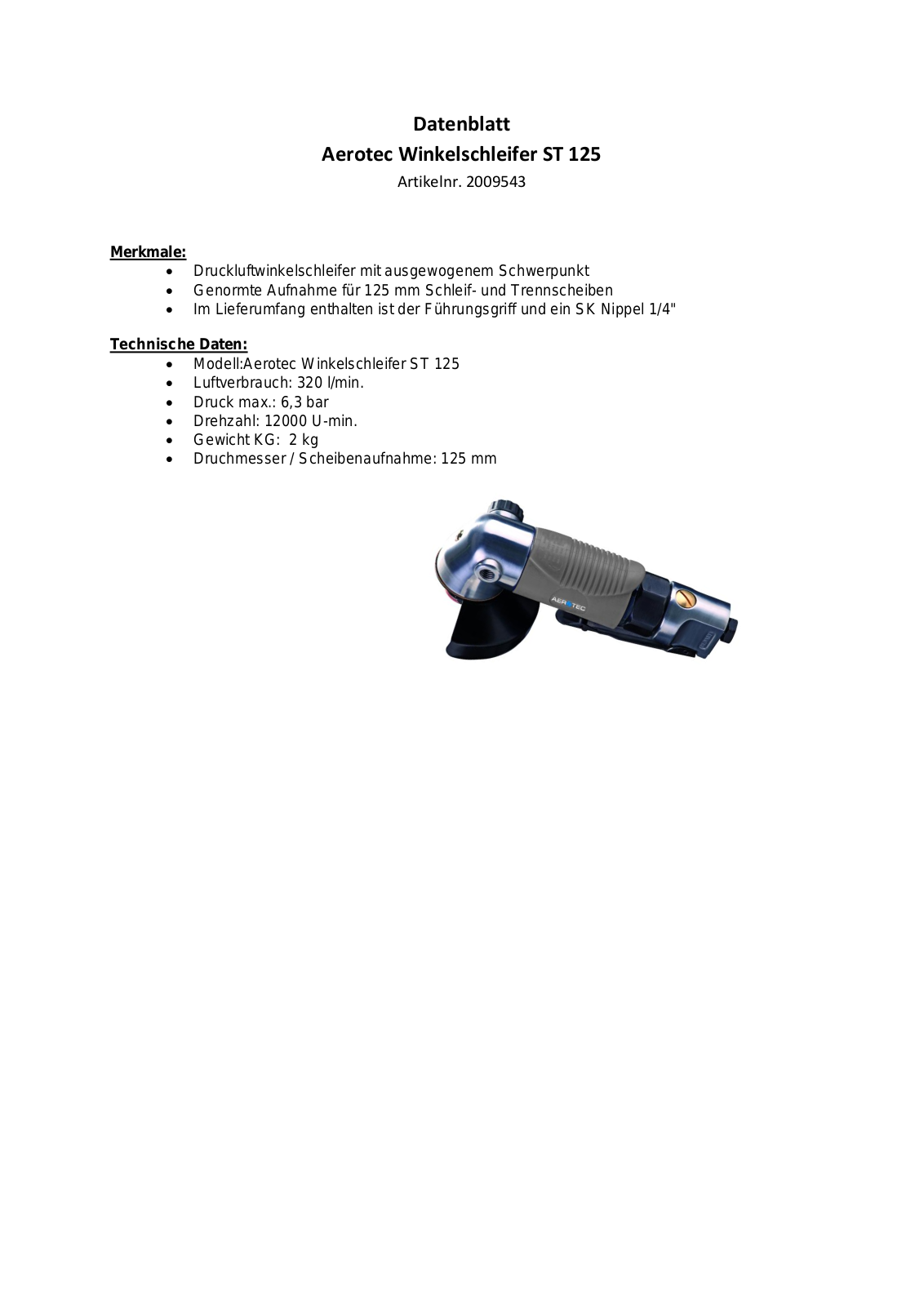 Aerotec ST 125 USER MANUAL