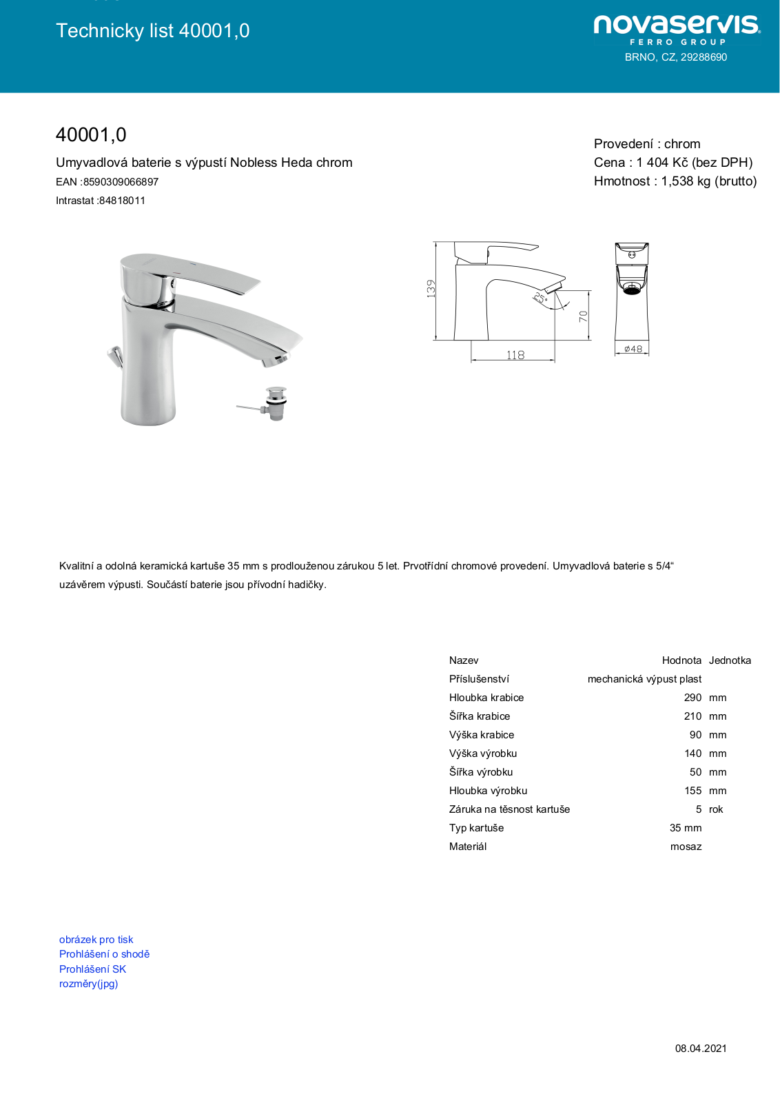 Novaservis 40001.0 User guide - ManualMachine.com