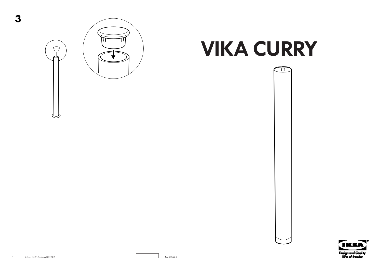 IKEA VIKA CURRY LEG Assembly Instruction