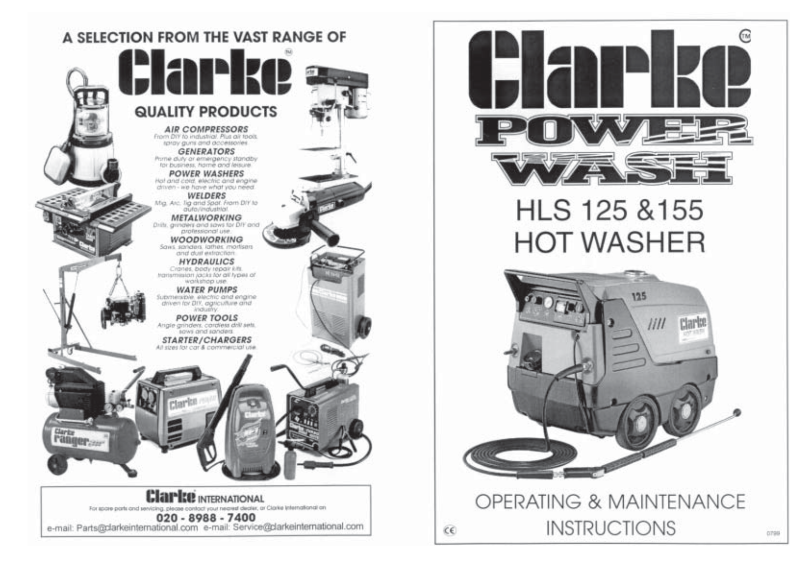 Clarke HLS 125, HLS 155, 7320520, 7320530 User guide - ManualMachine.com
