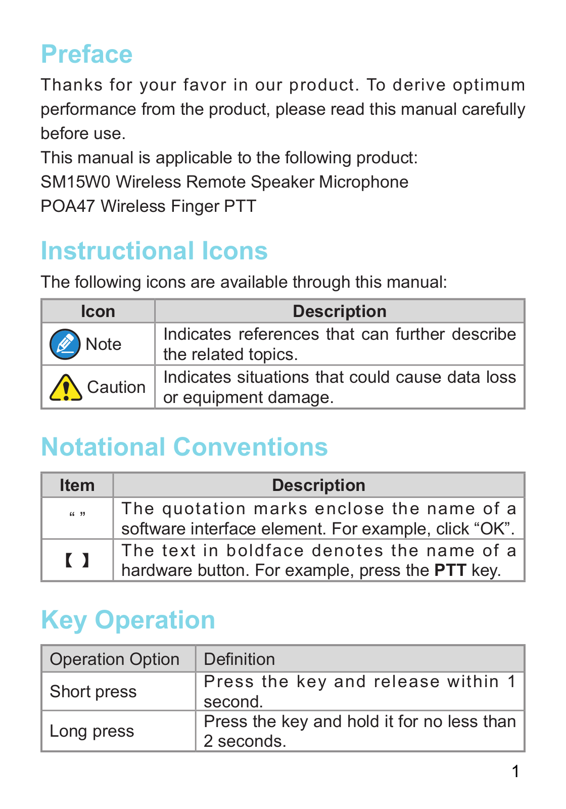 Hytera Communications POA47 Users manual