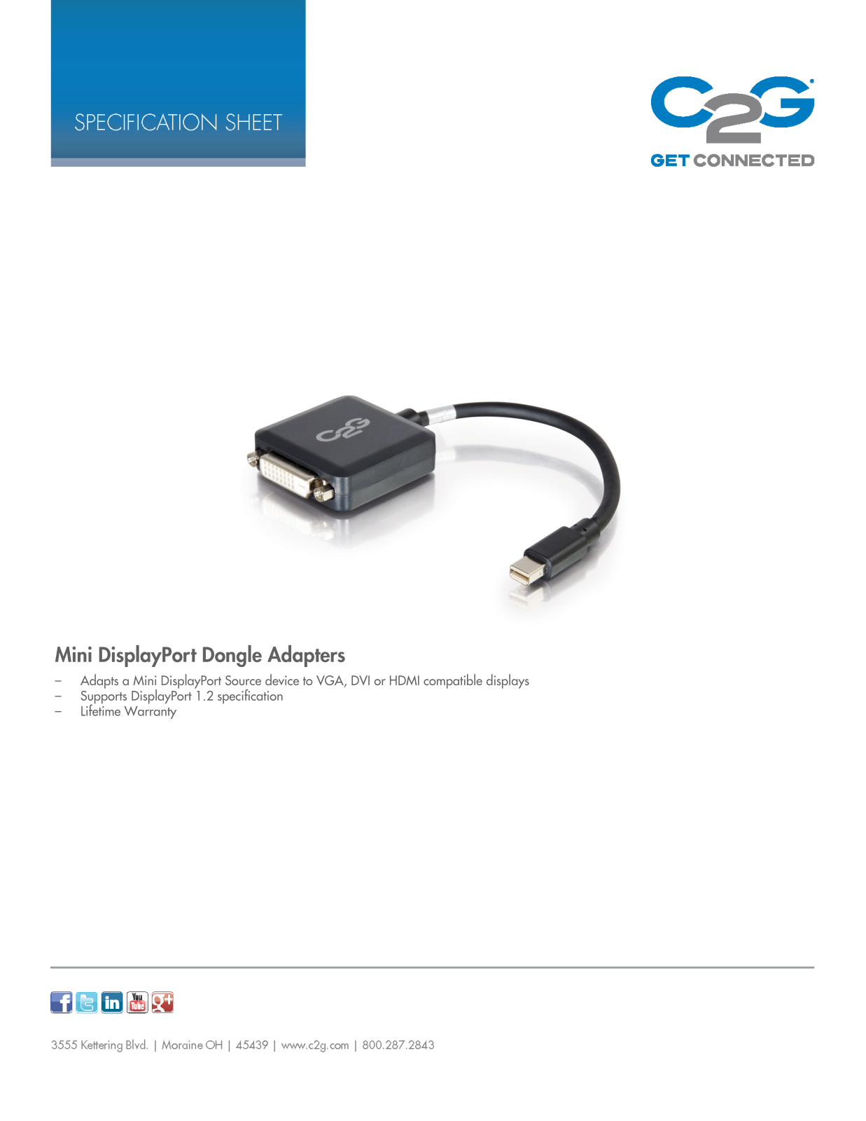 Cables To Go 54313 Specifications