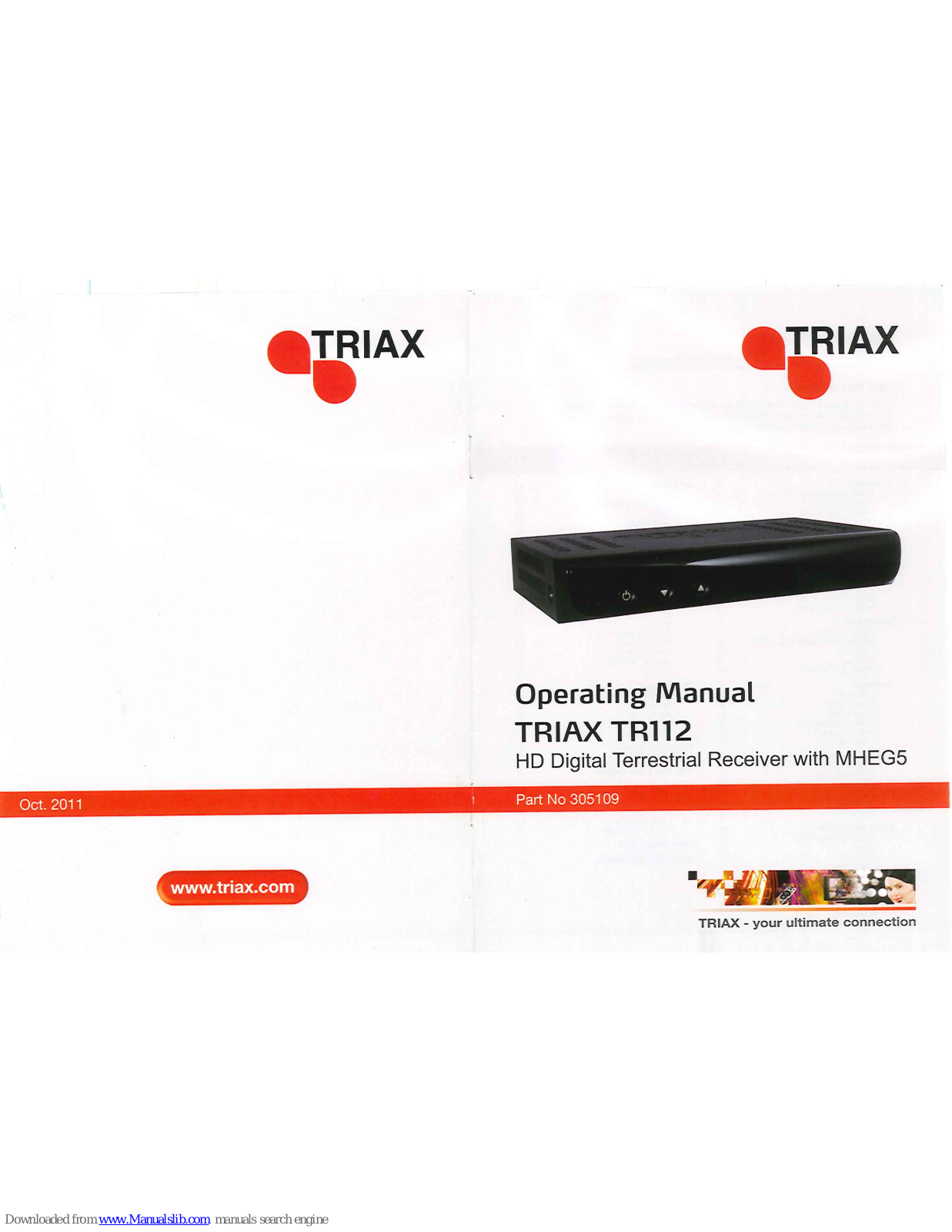 Triax TR112 Operating Manual