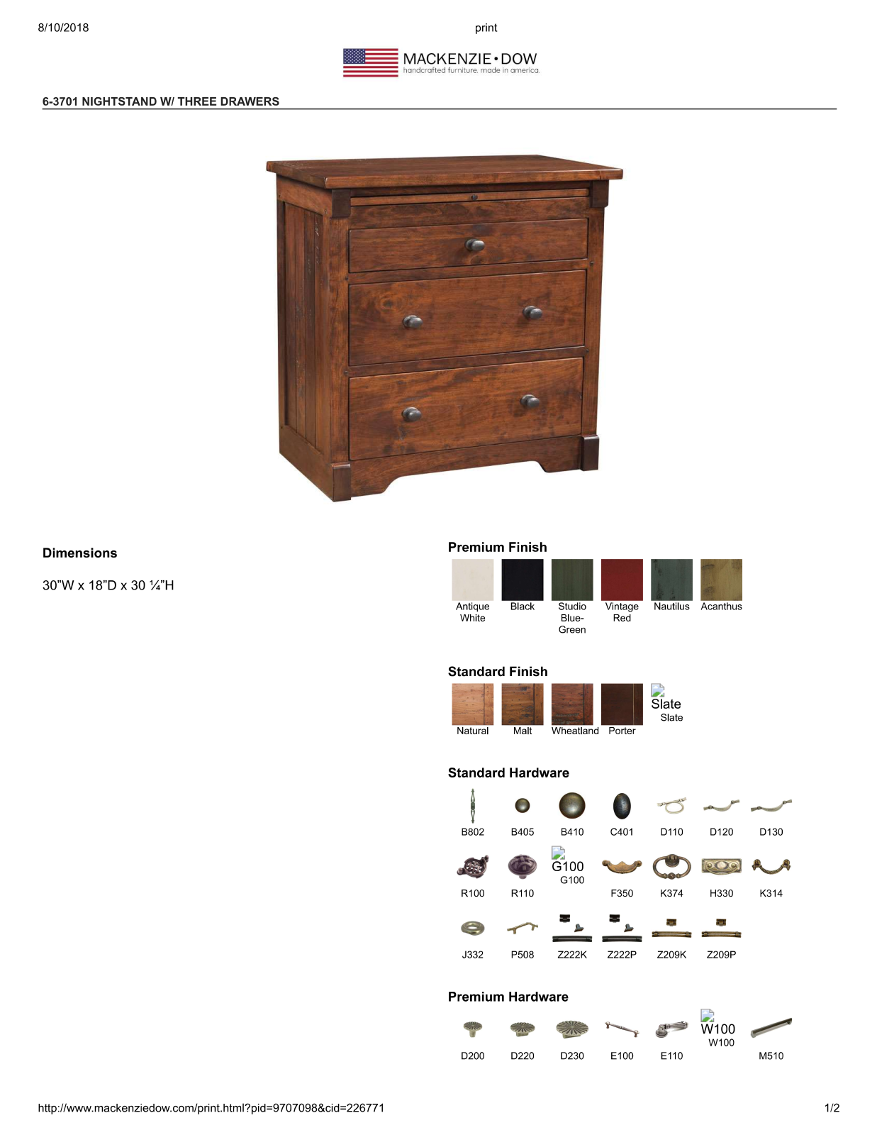 MacKenzie-Dow NCVM1100 Dimensions