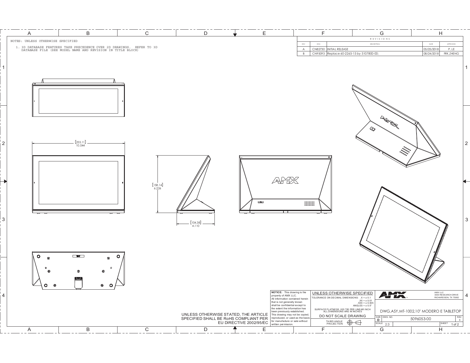 AMX MT-1002 User Manual