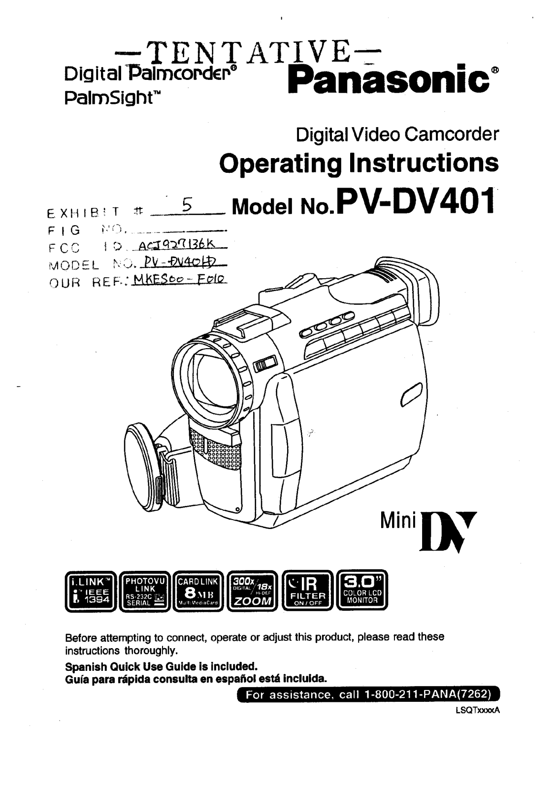 Panasonic 927136K User Manual