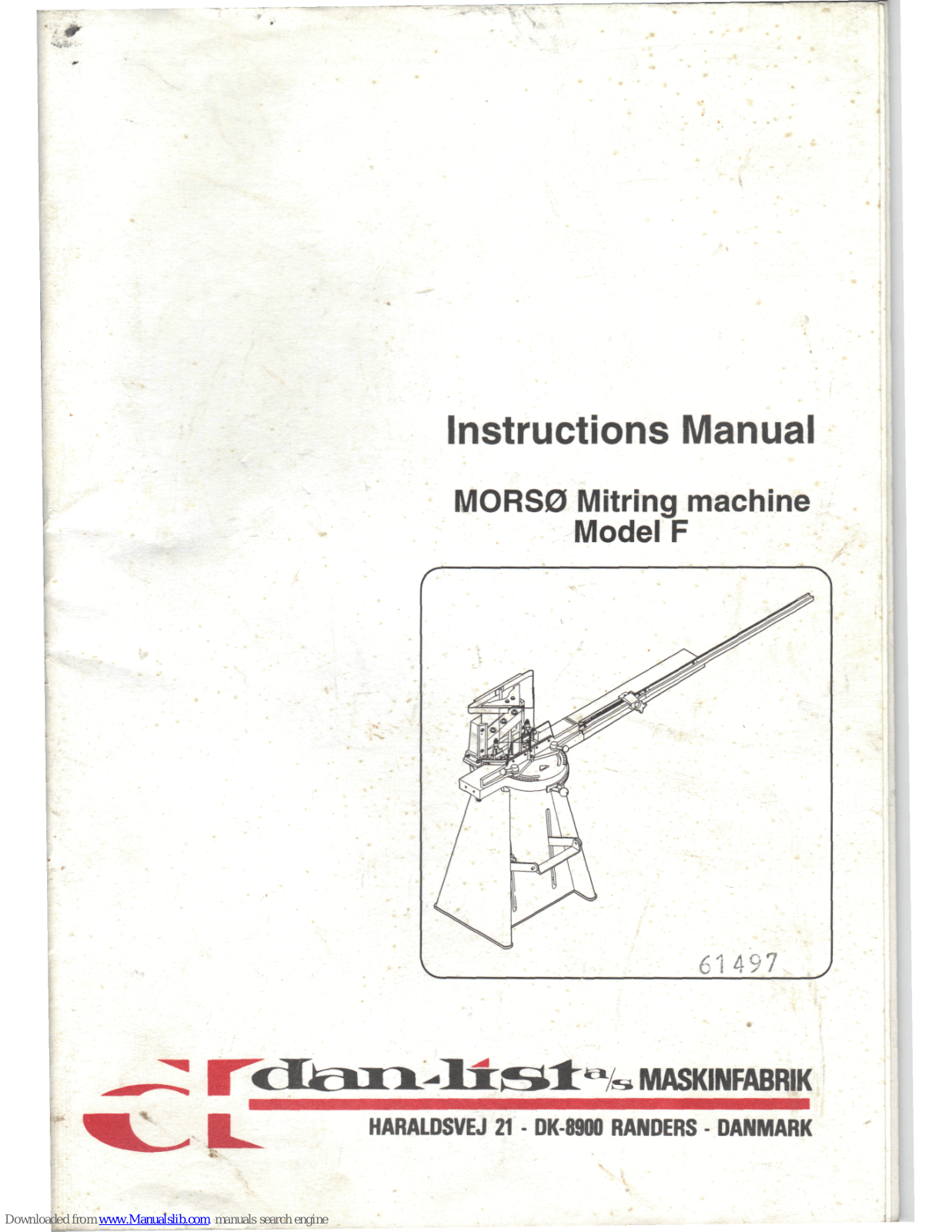 Morso Model F Instruction Manual - ManualMachine.com
