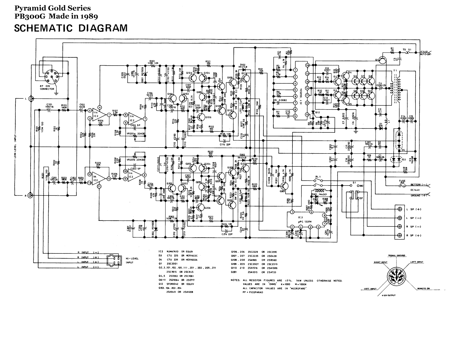 Pyramid PB300G Schematic