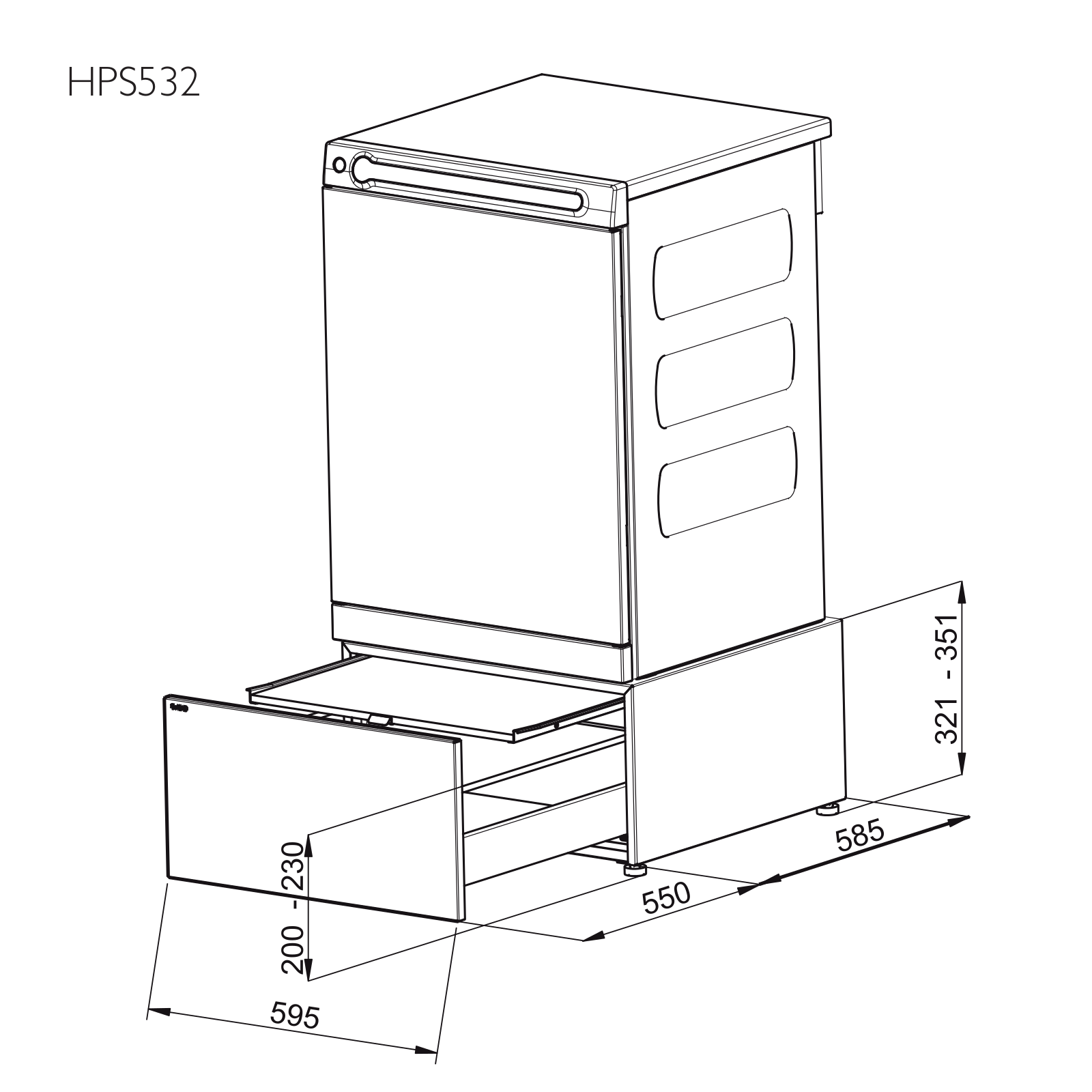 ASKO HPS532 Dimensions