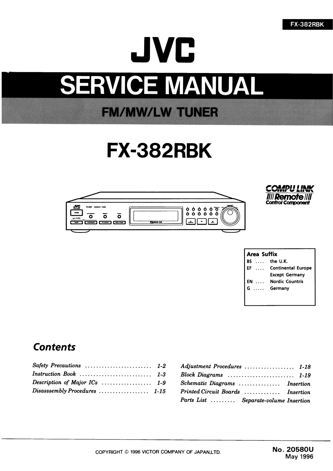 JVC FX-382-RBK Service manual