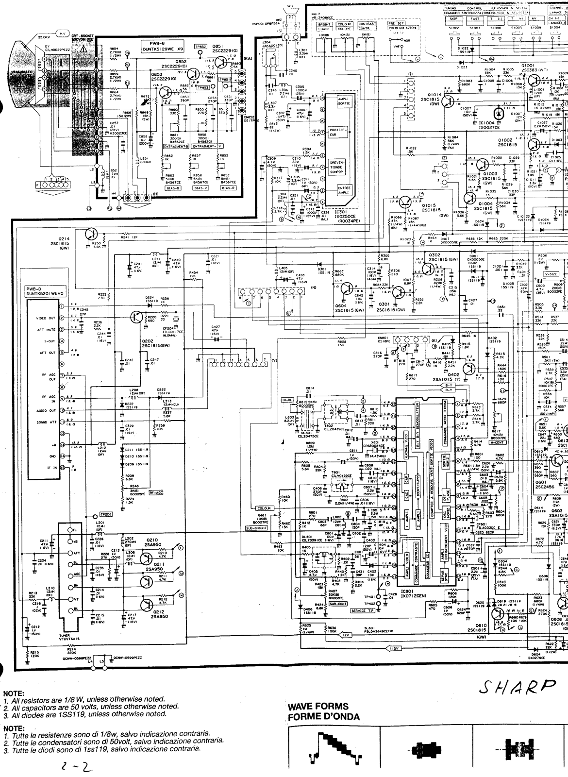 SHARP CV-2031S Schematics