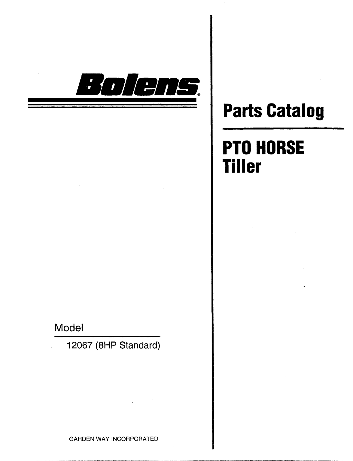 Bolens 12067 User Manual