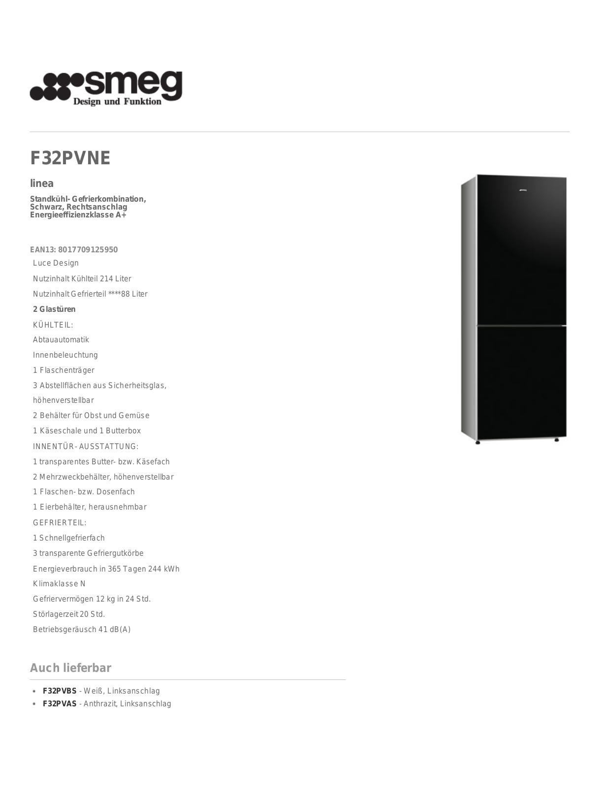 Smeg F32PVNE User Manual