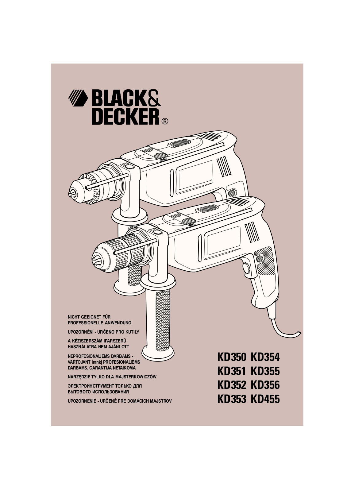 Black & Decker Kd351cre Instruction Manual