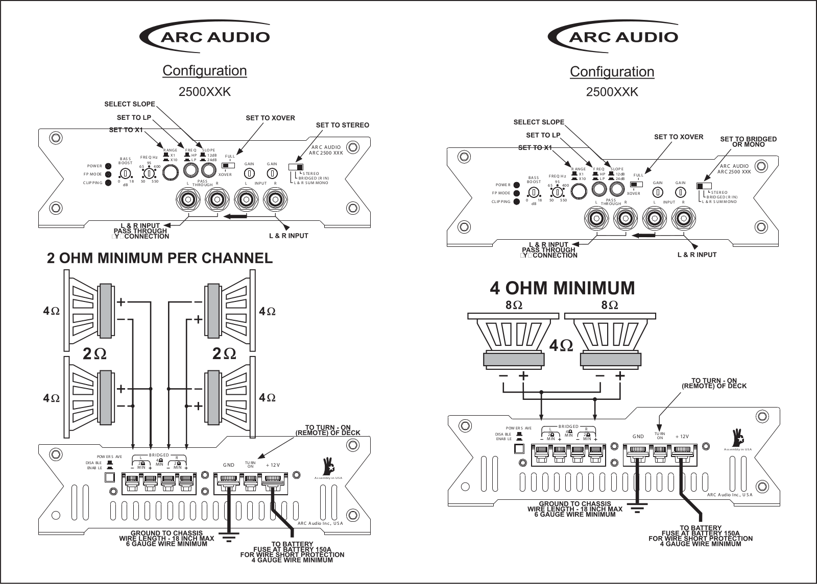 ARC Audio 2500-XXK Owners manual