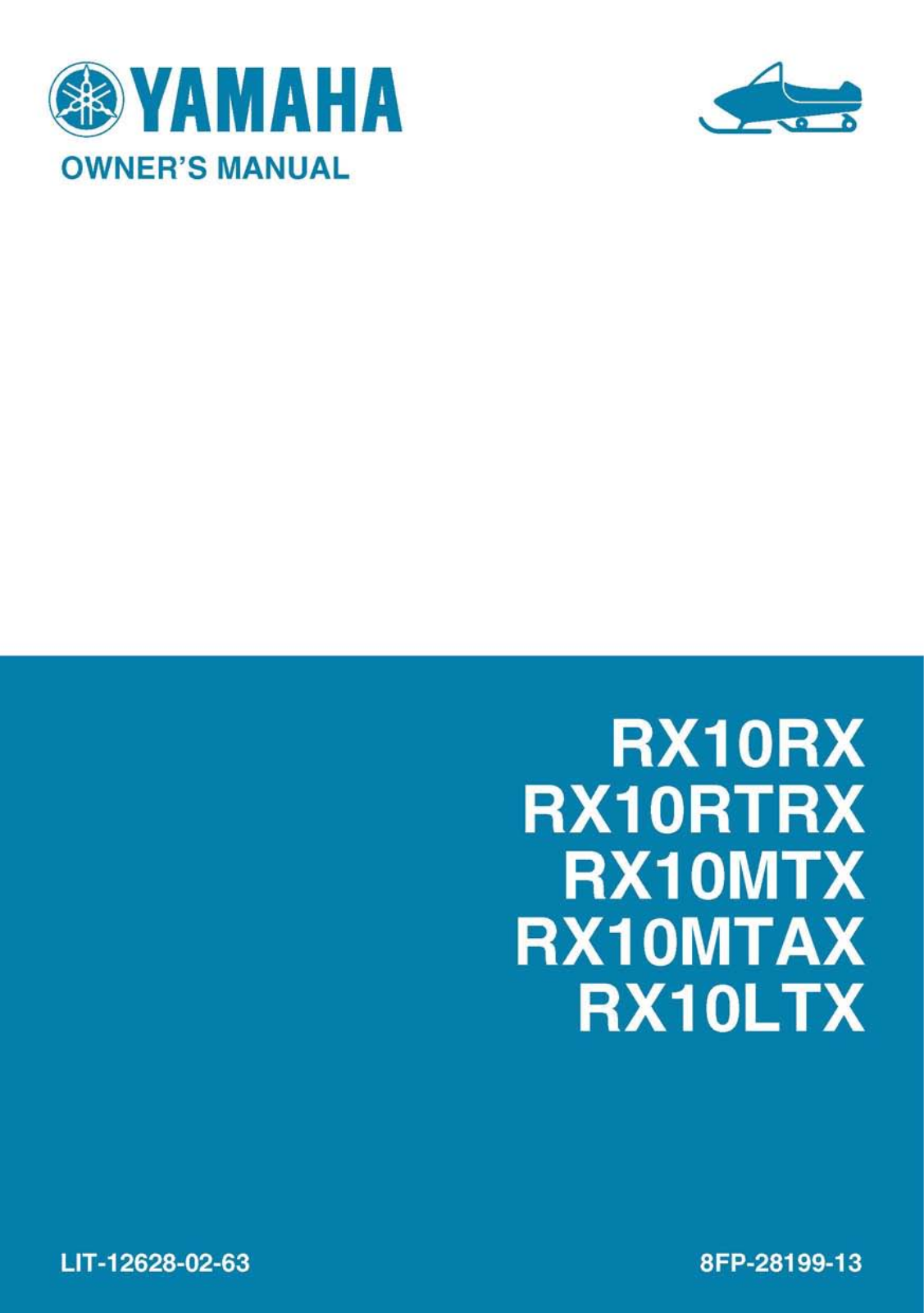 Yamaha RX10RX, RX10RTRX, RX10MTX, RX10MTAX, RX10LTX Manual