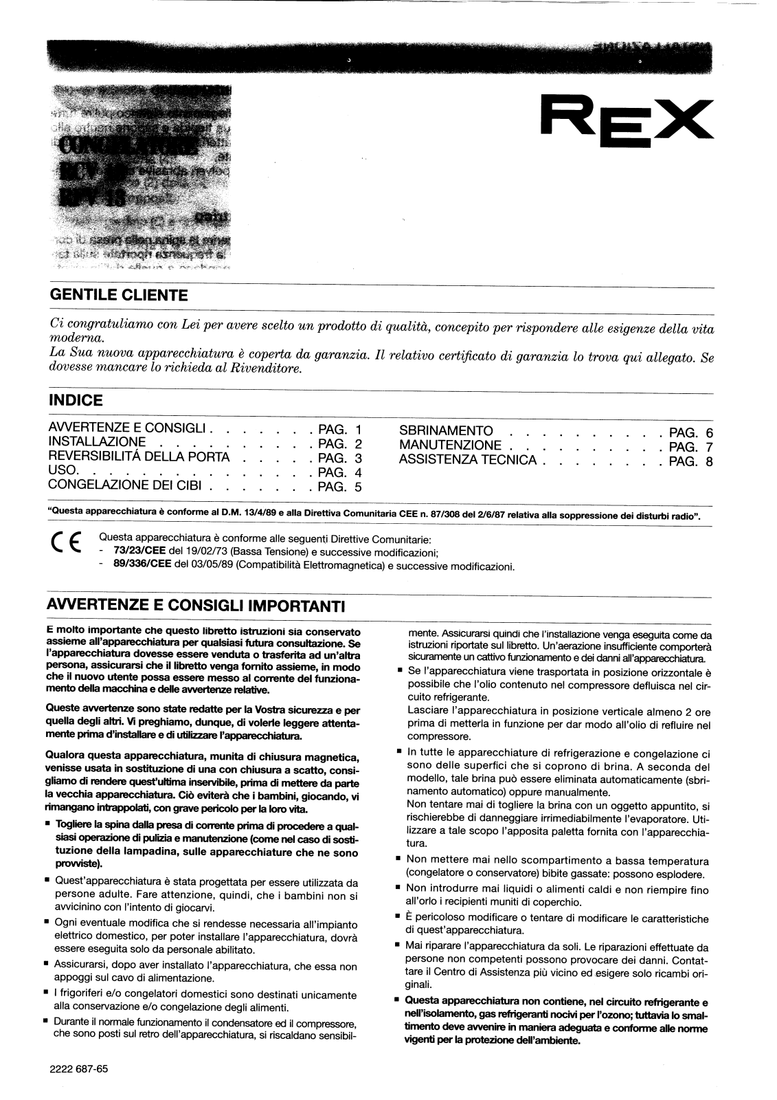 Rex RCV13 User Manual