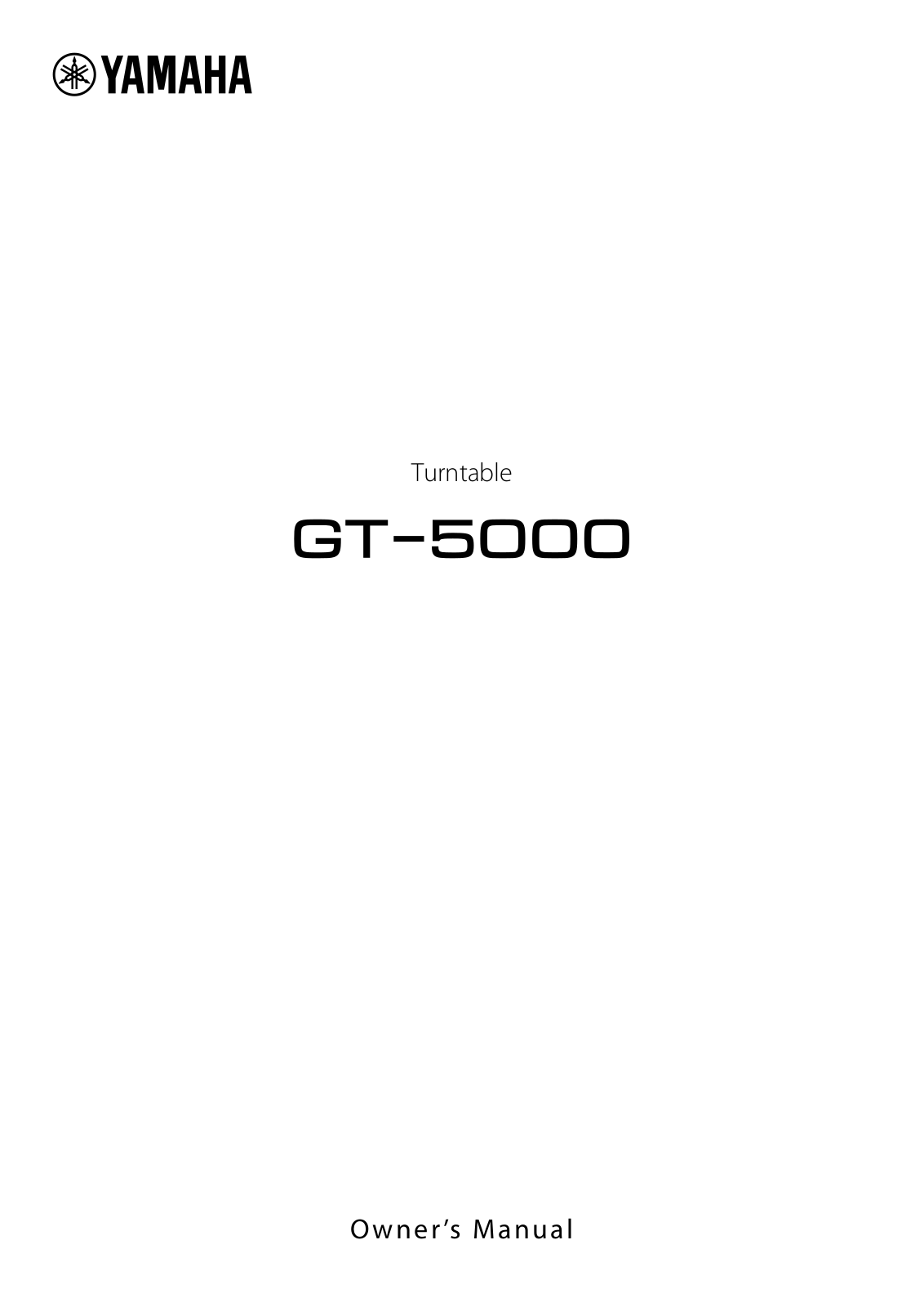 Yamaha GT-5000 Owner’s Manual