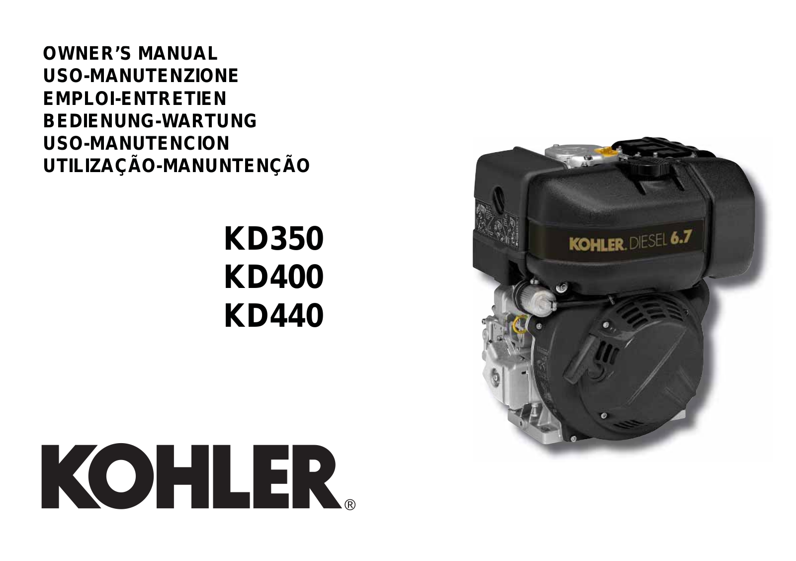 Kohler KD420, KD400, KD350, KD440 User Manual