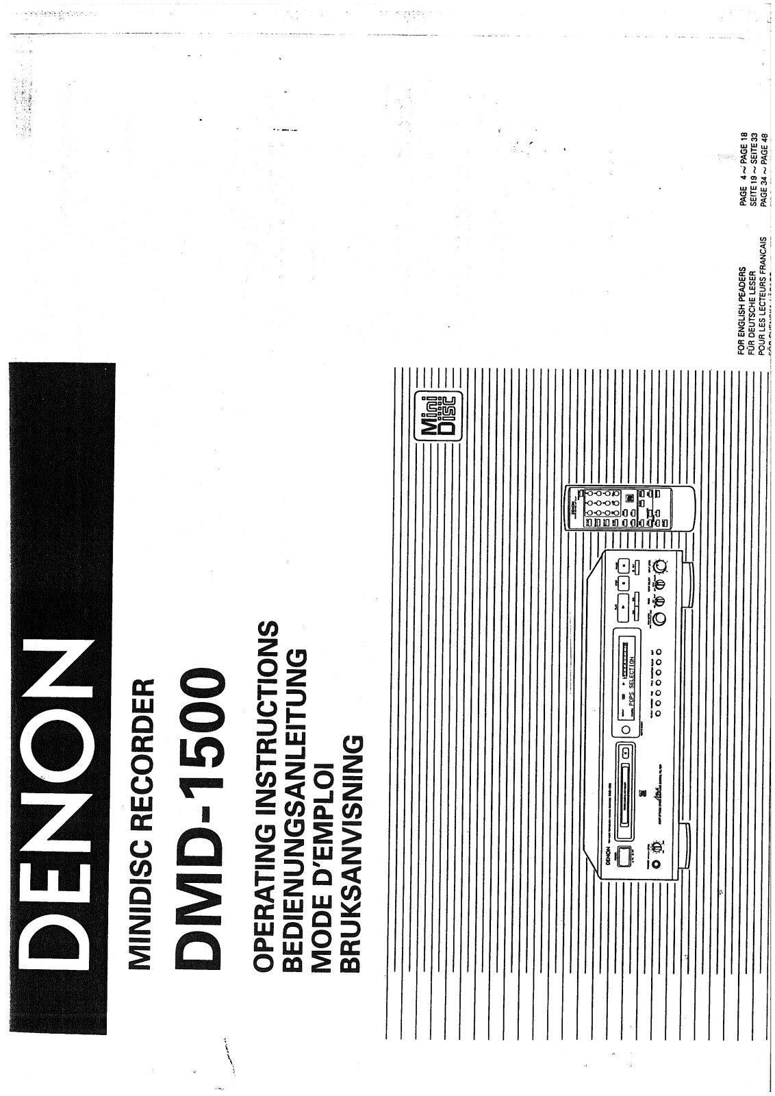 Denon DMD-1500 Owner's Manual