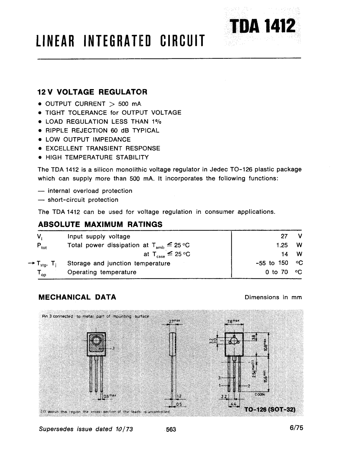 Datasheet TDA1412 Specification - ManualMachine.com