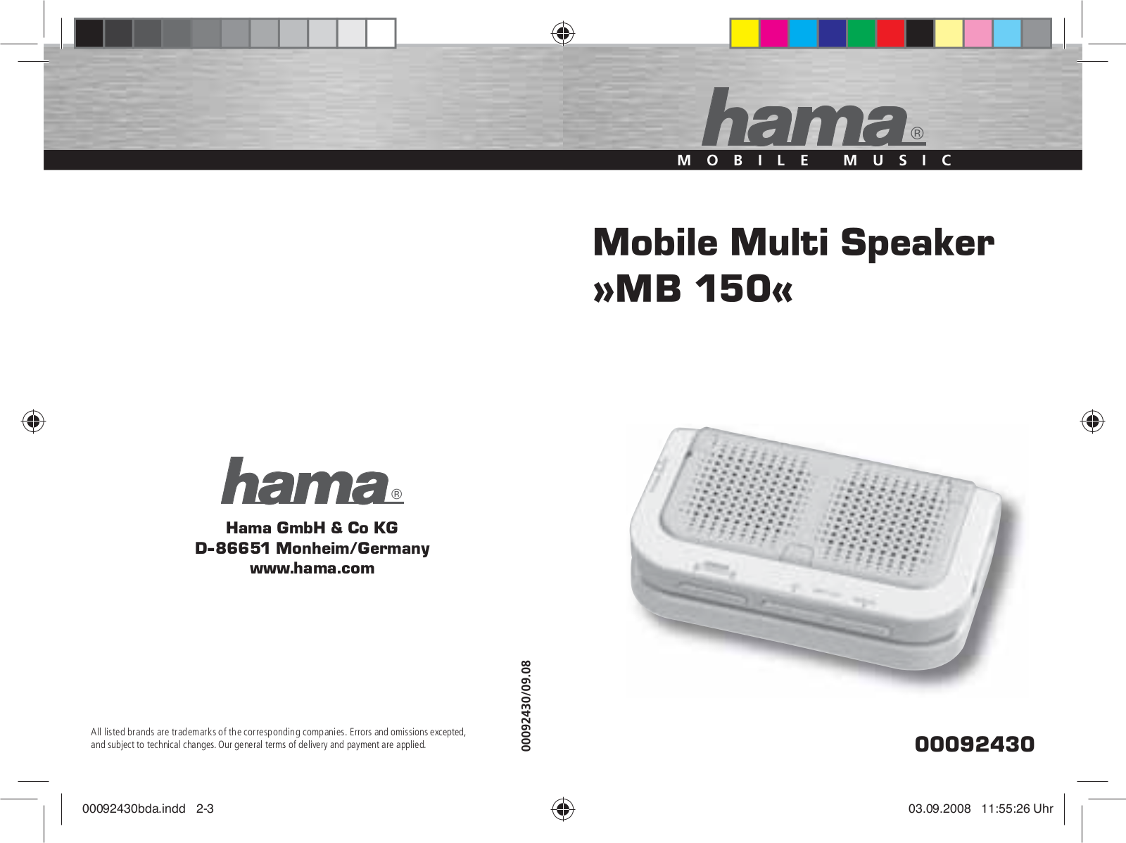 Hama MB 150 User Manual