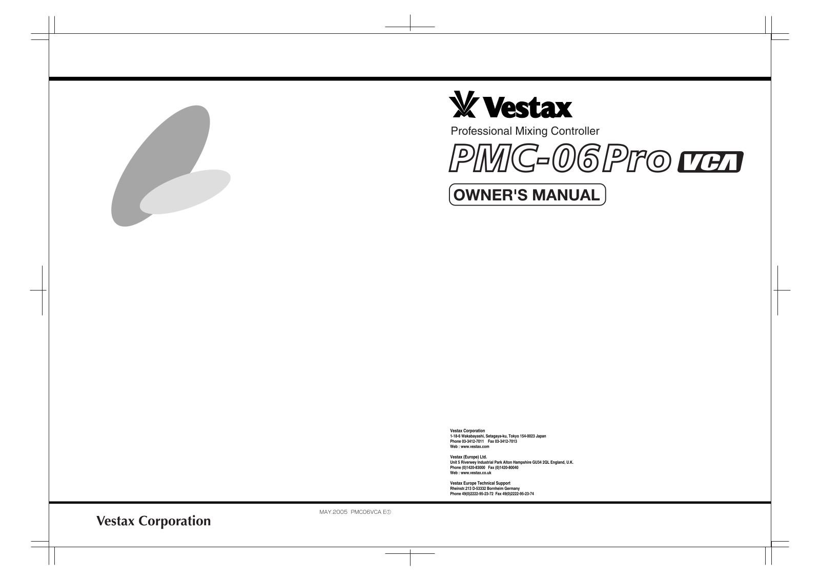 Vestax PMC-06PRO VCA Manual