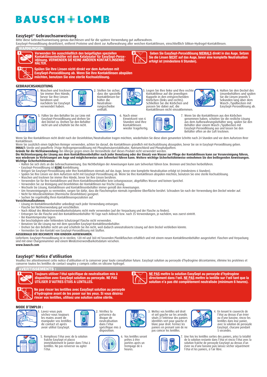 Bausch + Lomb EasySept User Guide