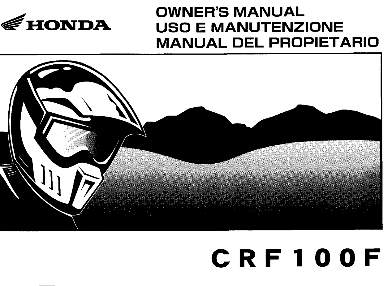 Honda CRF100F 2007 Owner's Manual