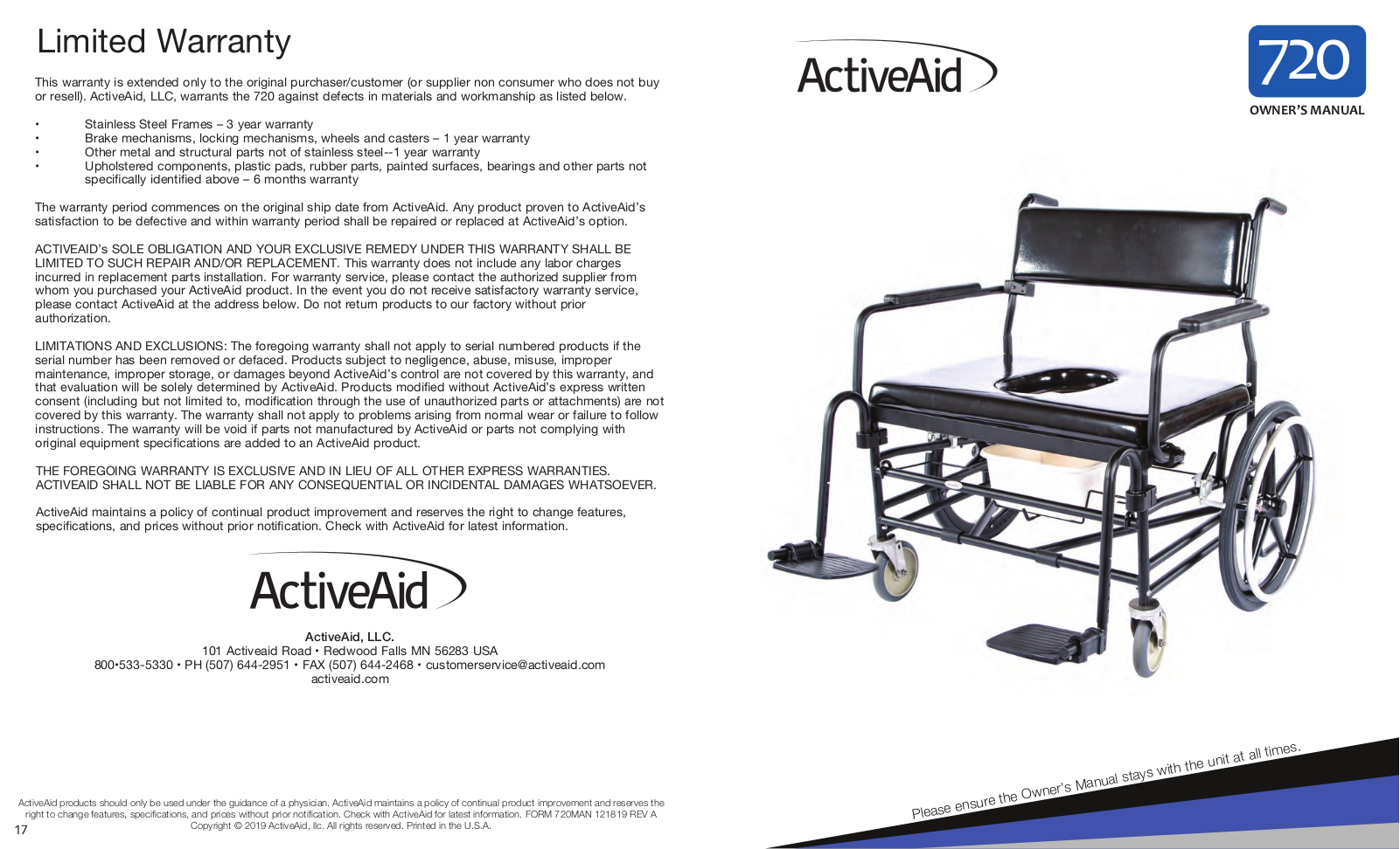 ActiveAid 720 USER MANUAL - ManualMachine.com