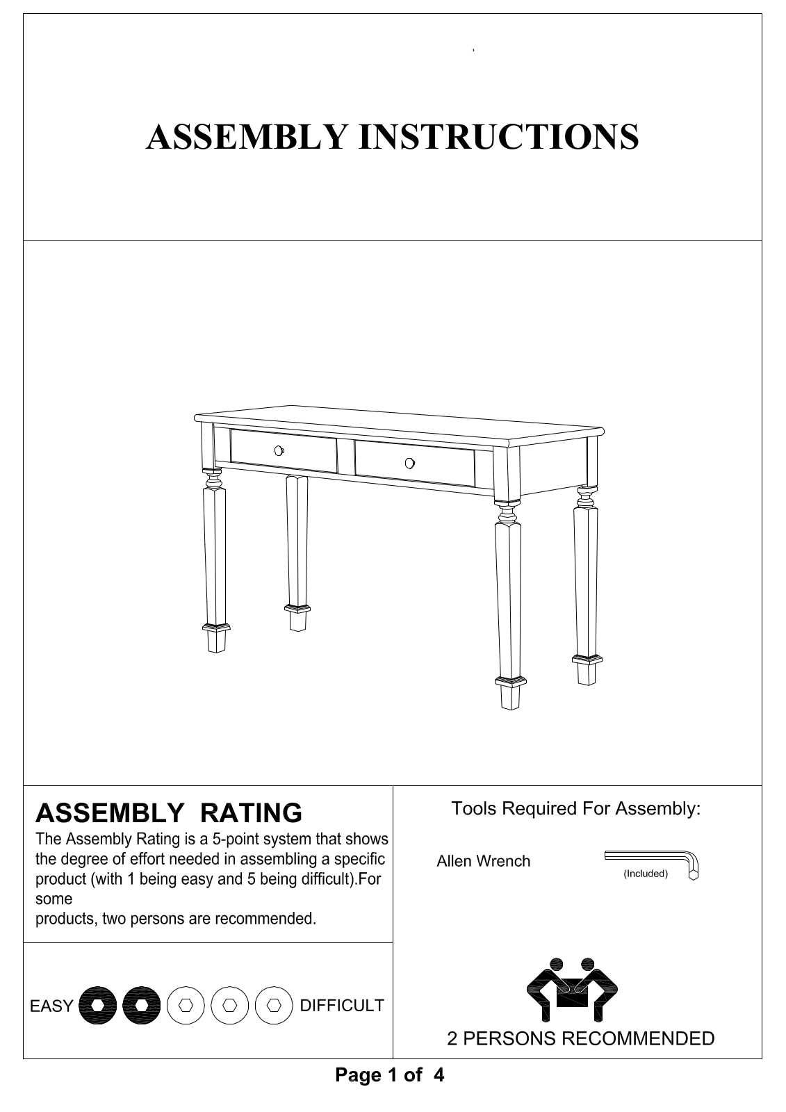 Ophelia & Co. W001048957 Assembly Instructions - ManualMachine.com