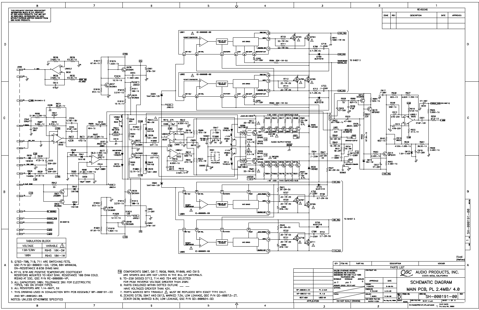 QSC pl4.0 schematic