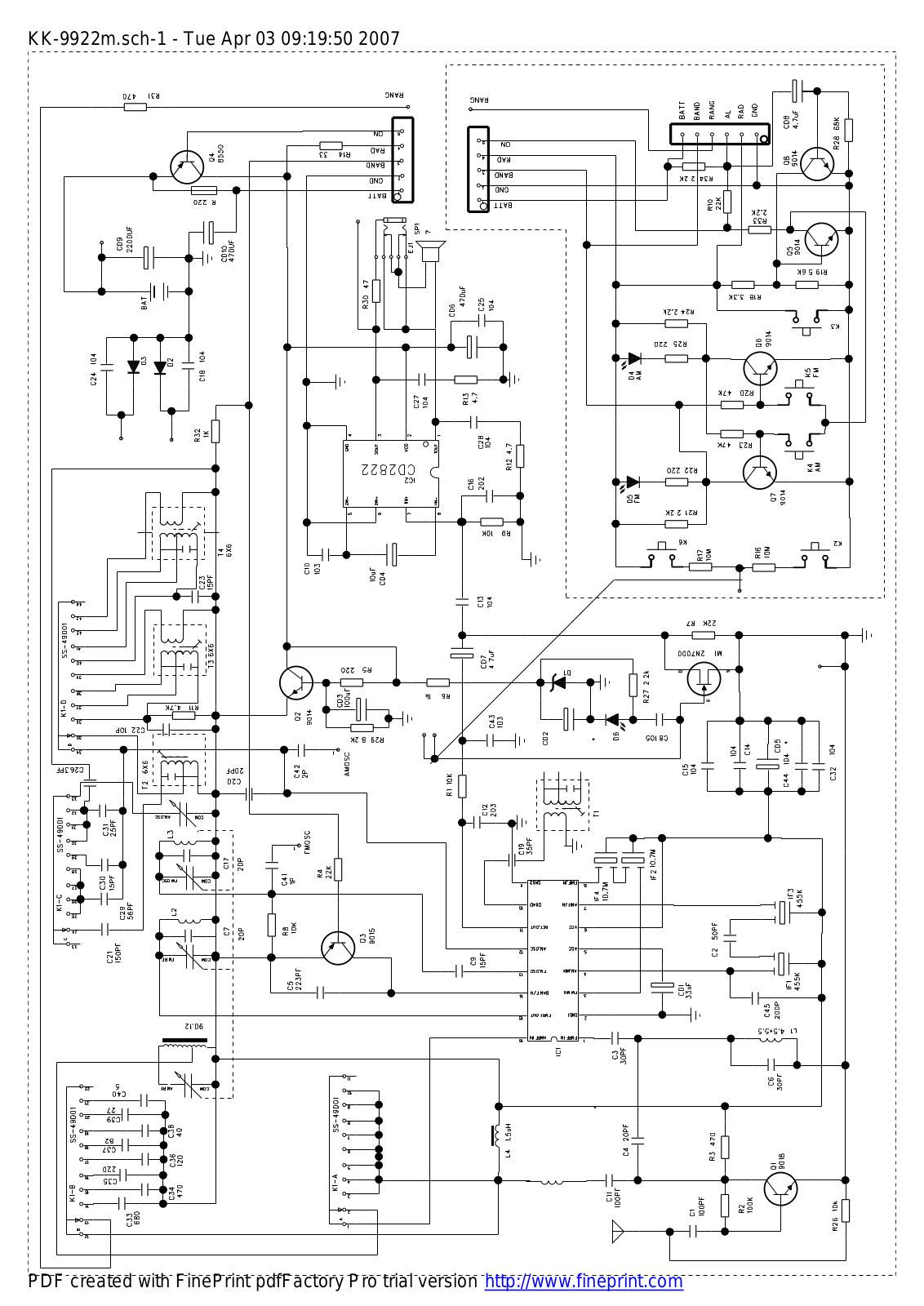 Vitek KK-9922m Schematic