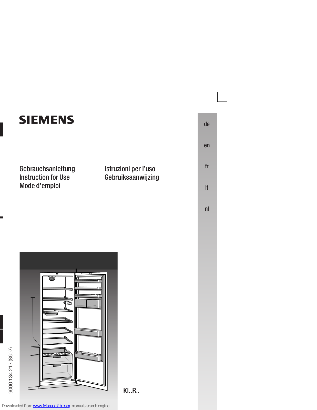 Siemens KI38RA50GB,KI..R Series Instructions For Use Manual